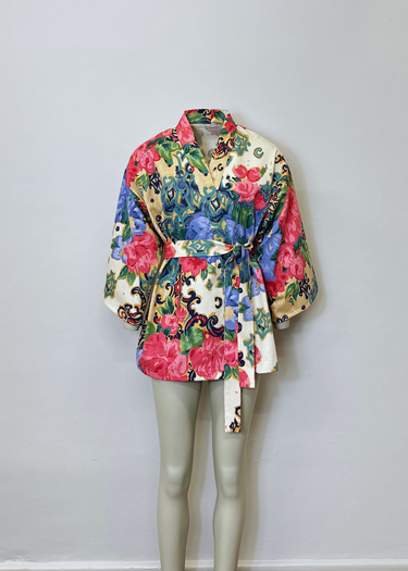1970's Style Pastel Japanese Vintage Kimono