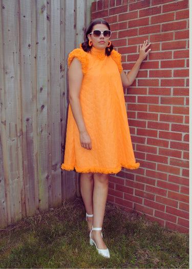 Orange Celia Babydoll Dress