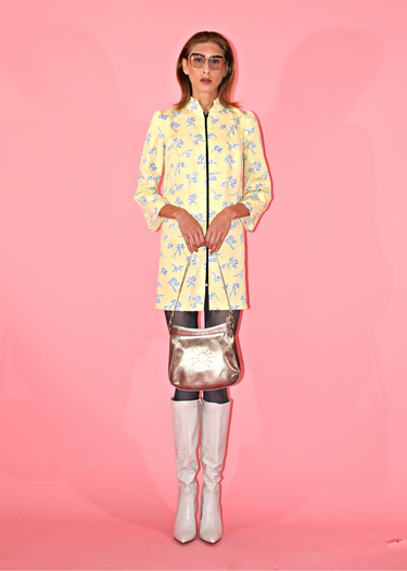 1960's Japanese Style Yellow Upcycled Dress