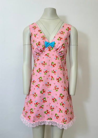 Strawberry Festival Upcycled Dress