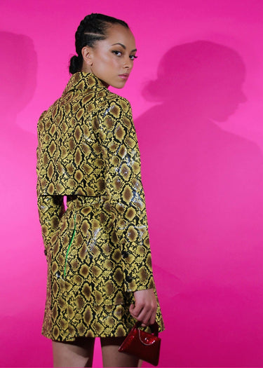 Ready to Wear Upcycled Faux Python Jacket