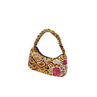 Upcycled Snake Skin Baguette Bag