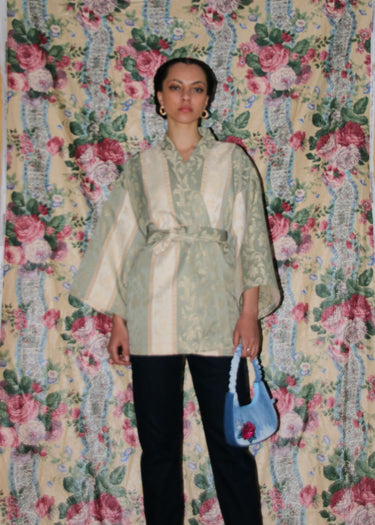 1970's Style Pastel Japanese Vintage Kimono