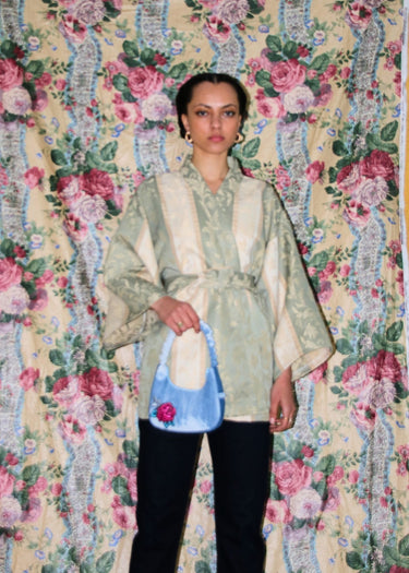 1970's Style leaf Japanese Vintage Kimono