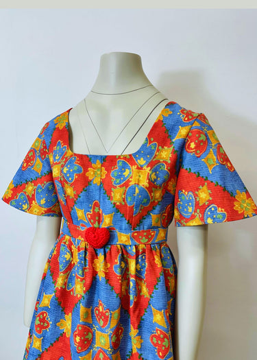 Geometric Upcycled Party Skater Dress
