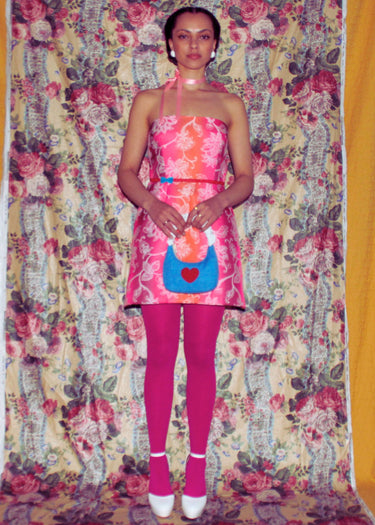 A Line Floral Party Dress