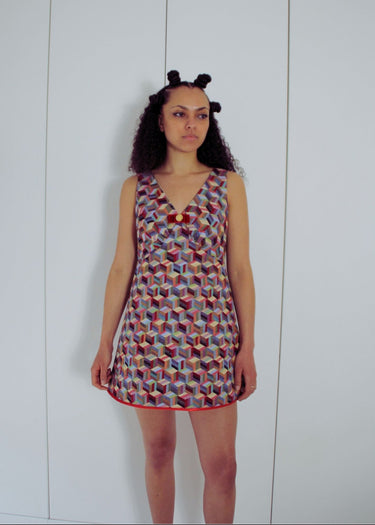 Geometric Tapestry Mod Dress