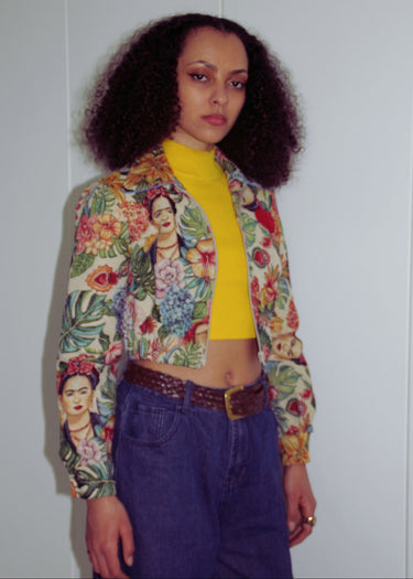 Frida Cropped Tapestry Jacket
