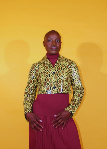 Design Cropped Waist Jacket