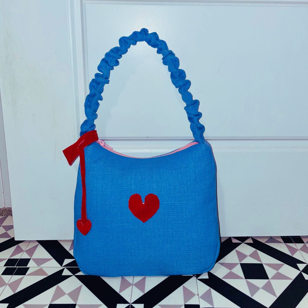 Sustainable Blue Upholstery Bag