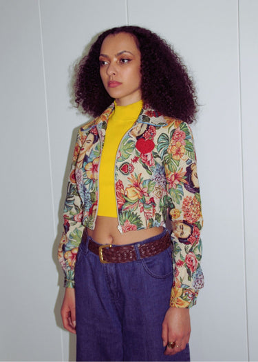 Frida Cropped Tapestry Jacket