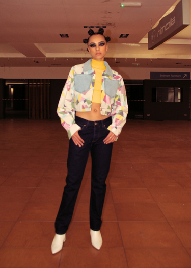 90s Pop Upholstery x Denim Jacket
