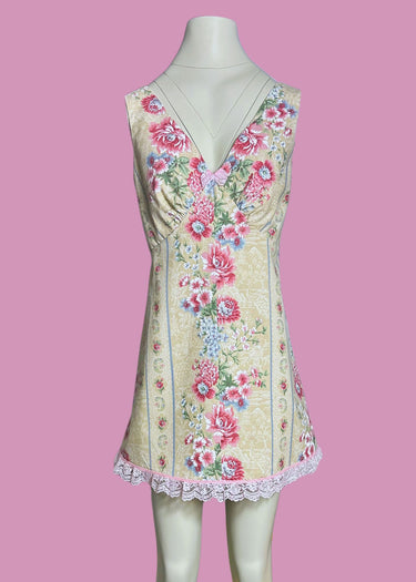 Vintage Pastel Floral Festival Upcycled Dress