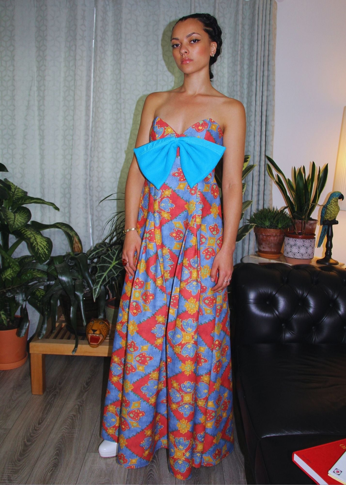 Off the Peg Turquoise Blue Maxi Pleated Dress