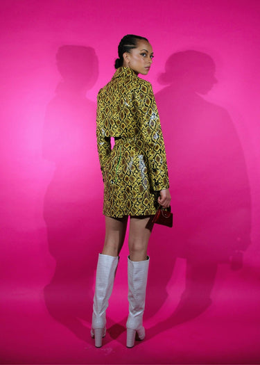Ready to Wear Upcycled Faux Python Jacket