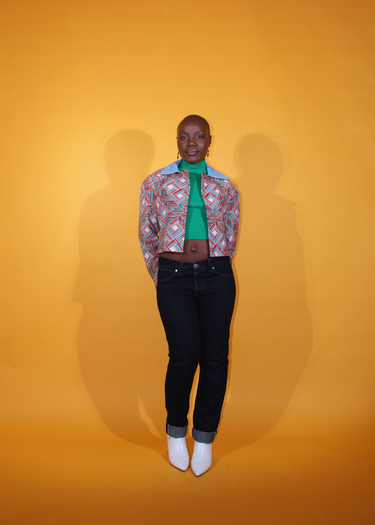 Vintage Geometric Cotton x Upholstery Jacket