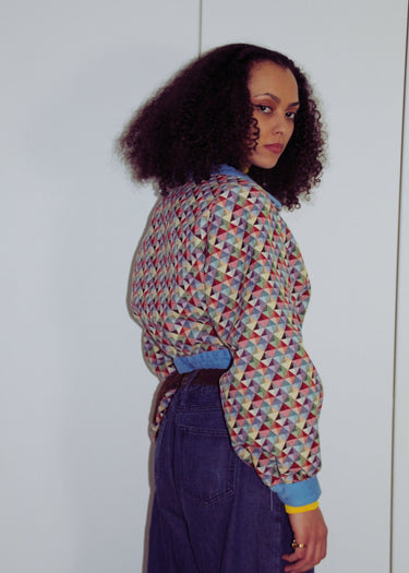 Abstract Upholstery Upcycled Jacket