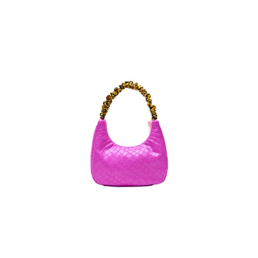 Upcycled Mini Purple Croc Bag