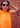 Orange Celia Babydoll Dress