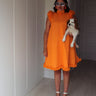 Orange Celia Babydoll Dress