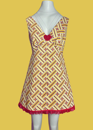 Geometrix 1970s Festival Upcycled Dress