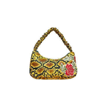 Upcycled Snake Skin Baguette Bag