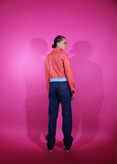 Terracotta Cotton x Upholstery Jacket