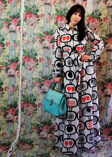 70's inspired Maxi Shirt Dress