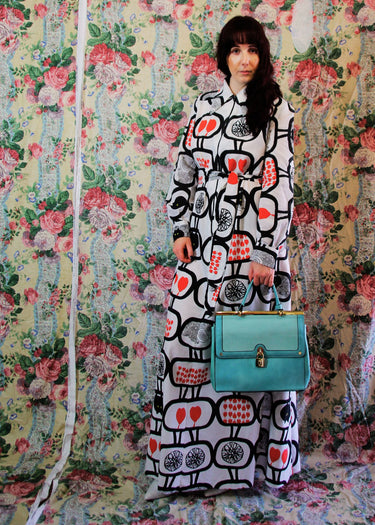 70's inspired Maxi Shirt Dress