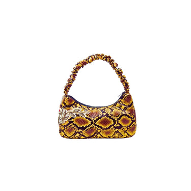 Upcycled Snake Skin Baguette Bag