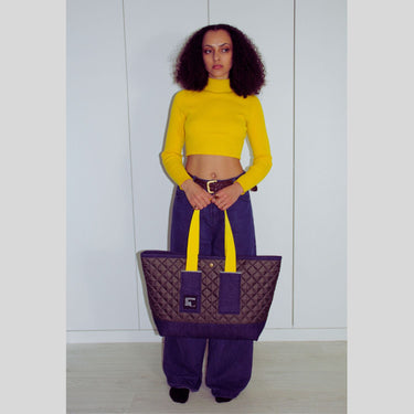 Oversized Quilted Tote Bag