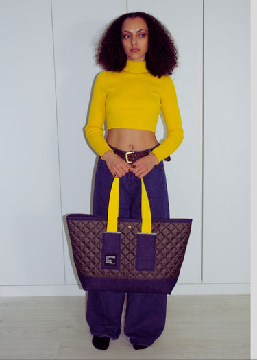 Oversized Quilted Tote Bag