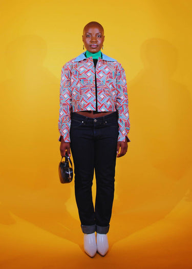 Design Cropped Box Jacket