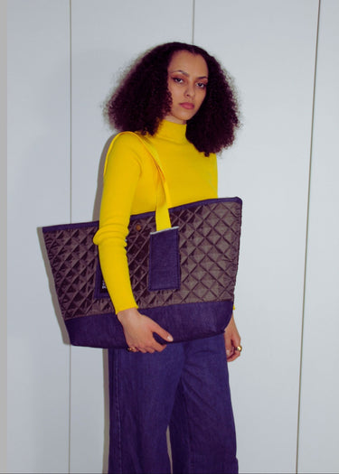 Oversized Quilted Tote Bag