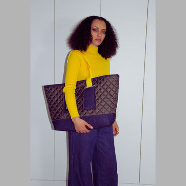 Oversized Quilted Tote Bag