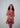 1970s Rose Red Vintage Floral A line Baby Doll Dress