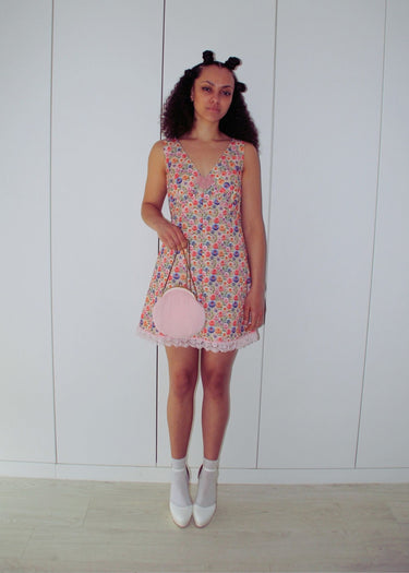 Pastel Floral Festival Summer Mod Dress