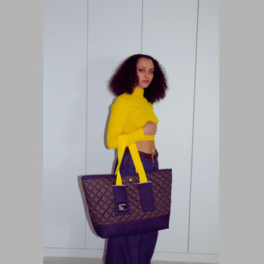 Oversized Quilted Tote Bag