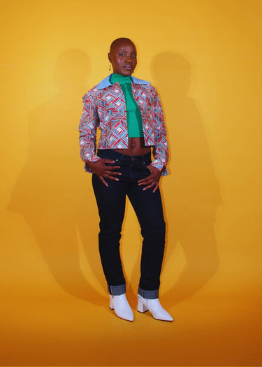 Design Cropped Box Jacket