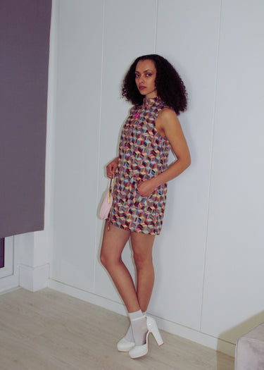 Geometric MOD Mini Tapestry Dress